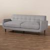 Baxton Studio Allister Mid-Century Light Grey Upholstered Sofa 158-9749